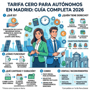 tarifa cero para autónomos en madrid guía completa 2026