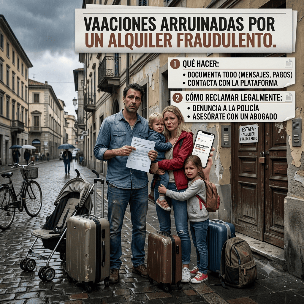 Vacaciones arruinadas por un alquiler fraudulento: qué hacer y cómo reclamar legalmente